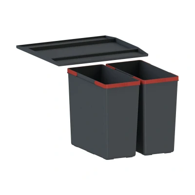 Imagen de Franke Easysort 450 2 0 Clasificador de Residuos, Negro, 37.9 x 41.4 34.3 cm