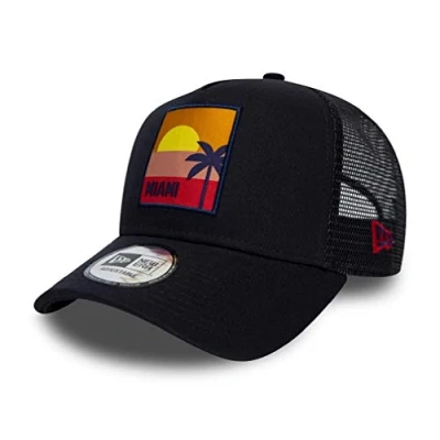 Imagen de New Era Miami Cap Verstellbar Trucker Kappe Sommer Patch USA Blau One Size