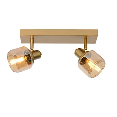 Imagen de Lucide Foco de techo Bjorn, 2 luces, oro/latón