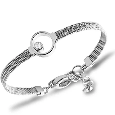 Imagen de Skagen Pulsera Para Las Mujeres Kariana, 16,5 Cm De Longitud, 4 Extensión Plata Malla Acero Inoxidable, SKJ0834040