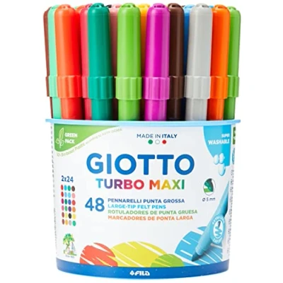 Imagen de Giotto Turbo Maxi Rotuladores, Bote 48 (24x2) unidades