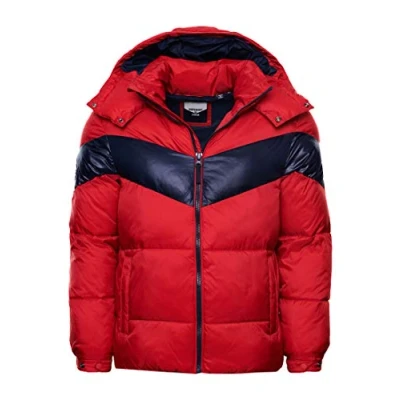 Imagen de Superdry A4, Acolchado Chaqueta, Cardenal Quemado, M para Hombre