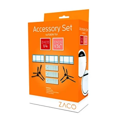 Imagen de ZACO Juego de Accesorios para Robot Aspirador, Plástico, Set: V3spro, V4