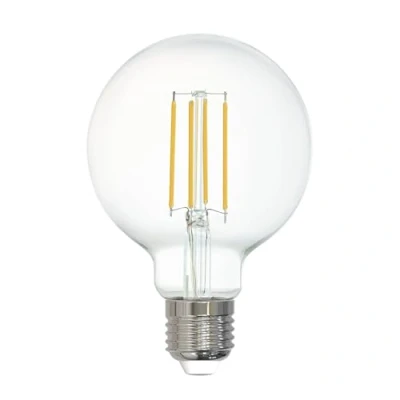 Imagen de EGLO connect.z Smart Home bombilla LED E27, G80, ZigBee, control de voz y la aplicación, regulable, blanco neutro, 806 lúmenes, 6 vatios, vintage transparente