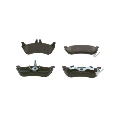 Imagen de BOSCH 0 986 424 708 Juego de pastillas freno Low Metallic con clip émbolo, Chapa antichirridos MERCEDES BENZ: Clase ML