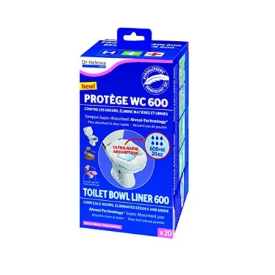 Imagen de Dr Helewa dhw60020 Protege WC recinto de 20 bolsas absorbtion 600 ml