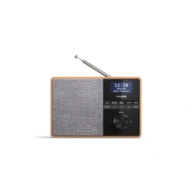 Imagen de PHILIPS Audio TAR5505/10 Radio, Carcasa de Madera, Radio Dab+/FM, Temporizador Cocina, Alimentación por Red o Batería, Color Marrón/Gris con Bluetooth