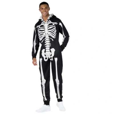 Imagen de Morph DeLuxe Disfraz Esqueleto Hombre, Adulto Hombre Esqueleto, Calavera Traje Halloween Talla XL