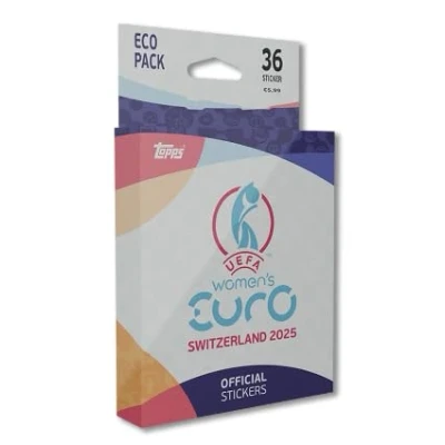 Imagen de Topps Official Women&#039;s Euros 2025 Colección de pegatinas Eco Pack con 6 bolsas (36 pegatinas) EM Diversión coleccionable para fans + protección envío Heartforcards®