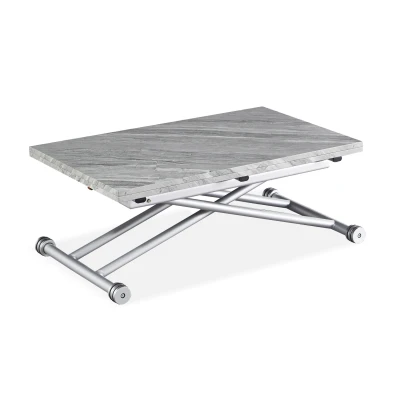 Imagen de Mesa elevable y extensible Carrera efecto mármol Menzzo