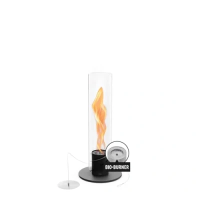 Imagen de höfats Spin 900 Negro Nuevo modelo con larga duración de combustión gracias a la innovadora tecnología chimenea bioetanol líquida, fuego mesa acero inoxidable,