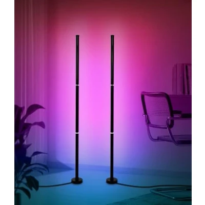 Imagen de Lámpara de pie LED RGB con App y mando a distancia, sincronización musical 16 millones colores que cambian color vertical para salón, dormitorio sala juegos