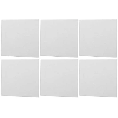 Imagen de Panel absorbente de sonido, 6 piezas acústico fibra poliéster Paneles silenciadores ignífugos insonorizados(Blanco)