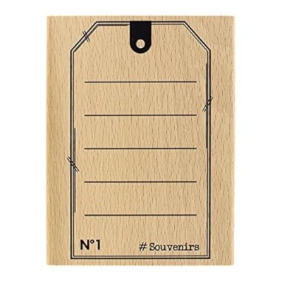 Imagen de Florilèges Design fh117011 Tag Recuerdos Sello Madera 13 x 10 2,5 cm