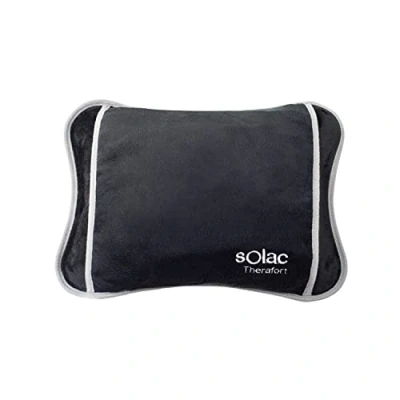 Imagen de Solac CB8981 Caldea Bolsa de agua térmica, 360 W, forma ergonómica, 120 minutos autonomía, conector extraíble, tejido tacto suave, transpirable, uso universal, azul oscuro