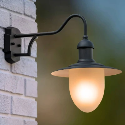 Imagen de Lucide Aplique de exterior Aruba, Ø 25 cm, negro