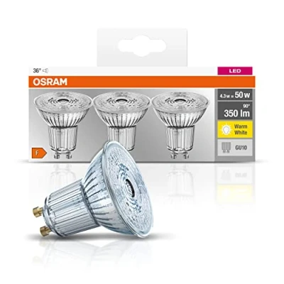 Imagen de Osram 818392, Bombilla LED GU10, 4.3 W, Blanco, 3 Unidades