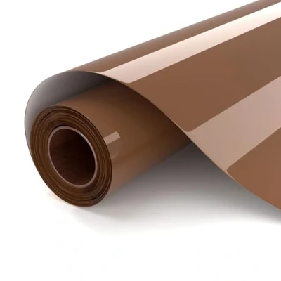 Imagen de UIOK Vinilo Textil Termoadhesivo, Marrón 30.5x182cm HTV de Transferencia Calo para Cricut, Termoadhesivo DIY Camisetas y Más Telas