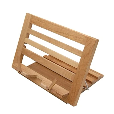 Imagen de Paintersisters Neuss atril para libros de madera haya, soporte lectura, libro cocina, partituras, libros, recetas