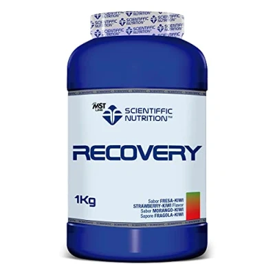 Imagen de Scientiffic Nutrition Recovery, Bebida Post Entreno para una Rápida Recuperación Muscular con Hidratos de Carbono, Hidrolizado y Proteína Suero Leche 1kg, Sabor Fresa Kiwi.