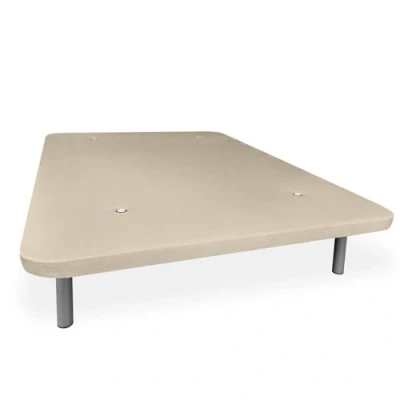 Imagen de amuéblate online Base Tapizada 3D Reforzada, Gran Estabilidad con 5 Barras Transversales y 6 Patas metálicas roscadas de 27cm, 150 x 200, Beige