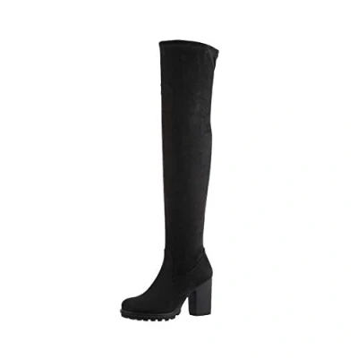 Imagen de Elara Botas Mujer Overknee High Heels Tacón Alto Chunkyrayan Negro E4835 Black 36
