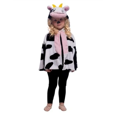 Imagen de Rubies Disfraz Capa Súper Vaquita para niñas y niños, con capucha de Vaca, Oficial Carnaval, Cumpleaños, Fiestas, Halloween, Navidad