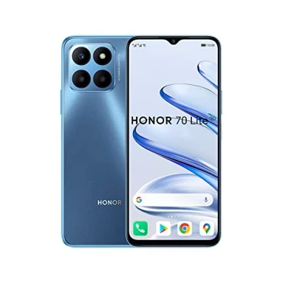 Imagen de HONOR 70 Lite 5G, Smartphone con Pantalla FullView de 6,5&quot; 90 Hz, Triple cámara 50 MP, Gran Batería 5000 mAh, Turbo RAM 4+3GB, Almacenamiento 128GB, Android 12, Dual SIM, Blue