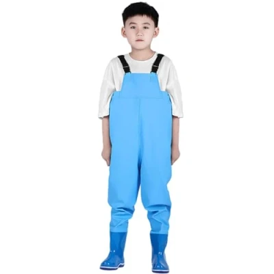 Imagen de Serenitison Vadeadores de Pesca para Niños Niñas,Vadeadores Pesca,Waders Botas,Vadeadores Impermeables,Pantalones Pescador Al Aire Libre Caza,Ligeros,Transpirables,Antideslizantes