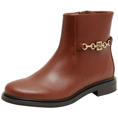 Imagen de Tommy Hilfiger Chain LOW Bootie Botines, Mujer, Talla: 36, Cognac Zapatos