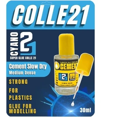 Imagen de CEMENT SLOW DRY Ammo Mig &amp; Colle21, pegamento para maquetas 30 ml