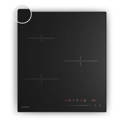 Imagen de Klarstein Velaire Placa Inducción 45cm 3 Zonas, 5500W, Control Táctil Deslizante, Temporizador, Bloqueo Infantil, Indicador Calor Residual, Cocina