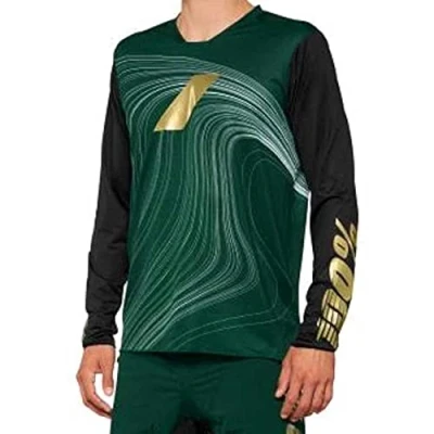 Imagen de 100% MTB Wear R Core x Le Long Sleeve Jersey XL Camiseta, Unisex Adulto, Forest Green (Verde)