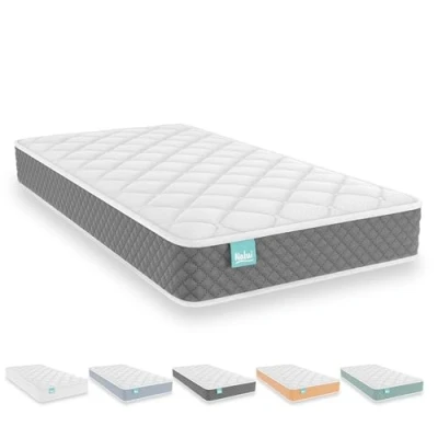 Imagen de Nalui Colchón Cuna Viscoelástico 140 x 70 cm Baby One Núcleo HR Adapt Foam, Tejido 3D Transpirable y Strech Hipoalergénico, Certificado Oeko Tex® Hecho en España. Altura ±12cm, Gris