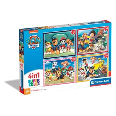 Imagen de Clementoni Puzzle Infantil 4 Puzzles en 1: de 12, 16, 20 y 24 Piezas Paw Patrol, Patrulla Canina Desde 3 años (21513)