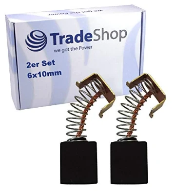 Imagen de 2 x Escobillas de carbón D 011 para amoladora angular Einhell Bavaria LE WS 115/850 Set 4430181 BWS 125 88 125/850 1 4430150
