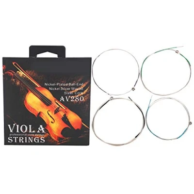 Imagen de 4 piezas/juego de cuerdas viola, juego completo universal Viola profesional con núcleo acero E A D G para violas 14&quot;a 16&quot; tonos intensos y cálidos String