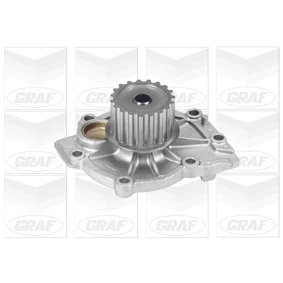 Imagen de GRAF PA824 Bomba de agua 19 con junta mecánico Chapa acero 56,5 para accionamiento correa trapecial VOLVO: XC90 I, V70 2, XC60 I