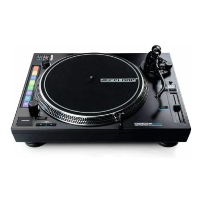 Imagen de Reloop RP 8000 MK2 giradiscos para DJ, 7 modos de funcionamiento codificados por colores RGB, Platter Play: controla la velocidad del