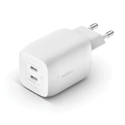 Imagen de Cargador Belkin BoostCharge Pro, USB C, 65 W, Carga Rápida, Tecnología GaN, Blanco