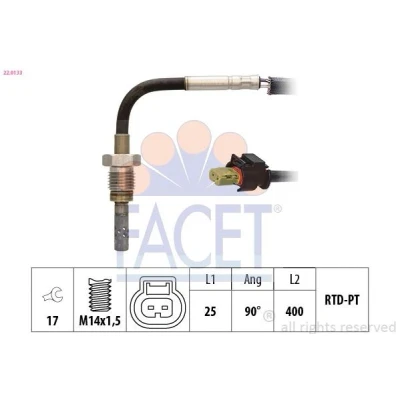 Imagen de Sensor, temp. gas escape FACET 22.0133