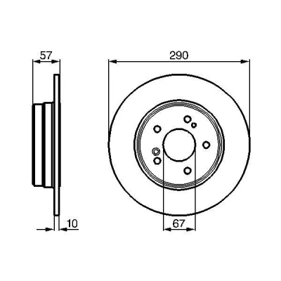Imagen de BOSCH 0 986 478 446 Disco de freno 290 10 5 112 macizo aceitado MERCEDES BENZ: SL Cabrio