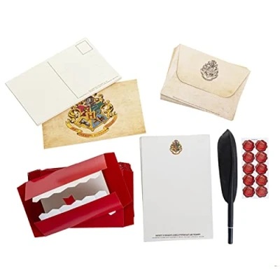 Imagen de juego de regalo escritura letras Harry Potter con sobre aulladores, bolígrafo pluma, calcomanías sello, papelería Potter, para niñas y niños Paladone