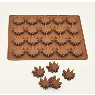 Imagen de Selecto Bake Moldes de silicona para marihuana, cannabis, hojas cáñamo, ollas, caramelos, chocolate, gomitas, pudín, gelatina