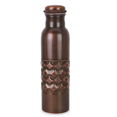 Imagen de Zap Impex Botella de agua cobre puro Travellers antigua, beneficios ayurvédicos, 900 ml