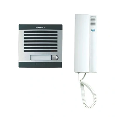 Imagen de Fermax 6201 Kit portero automático, 1 línea, color gris y negro
