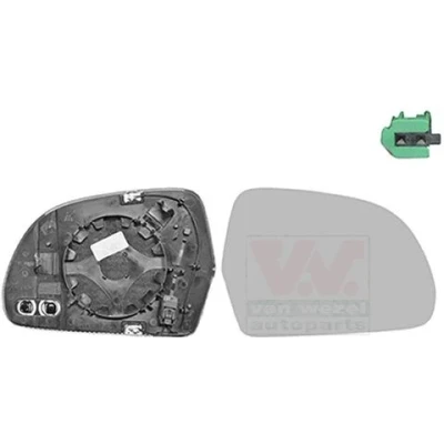 Imagen de VAN WEZEL 0334866U Cristal de Espejo derecha AUDI: A3 Sportback, A4 B8 Avant, Berlina, SKODA: Octavia 2 Combi, II Hatchback