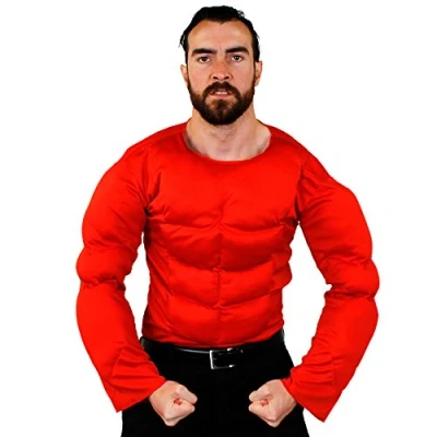Imagen de ILOVEFANCYDRESS Superhéroe músculos en el pecho parte superior