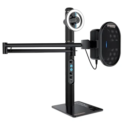 Imagen de Marantz Professional Turret Sistema Autónomo de emisión y transmisión Video USB C con Cámara web Full HD, Micrófono Condensador (48 kHz/16 bits), Filtro Anti pop, Anillo Luz LED Regulable