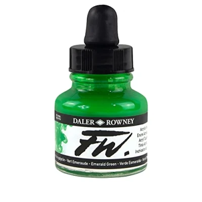 Imagen de Daler Rowney Fw Artists Tinta Acríl. Líquida Emerald Green Fr.29,5Ml